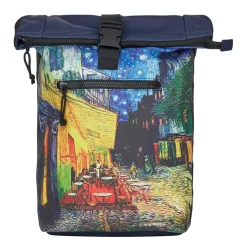 New Rebels Mart Art - New York Cafe at Night Rolltop Rugzak 21L