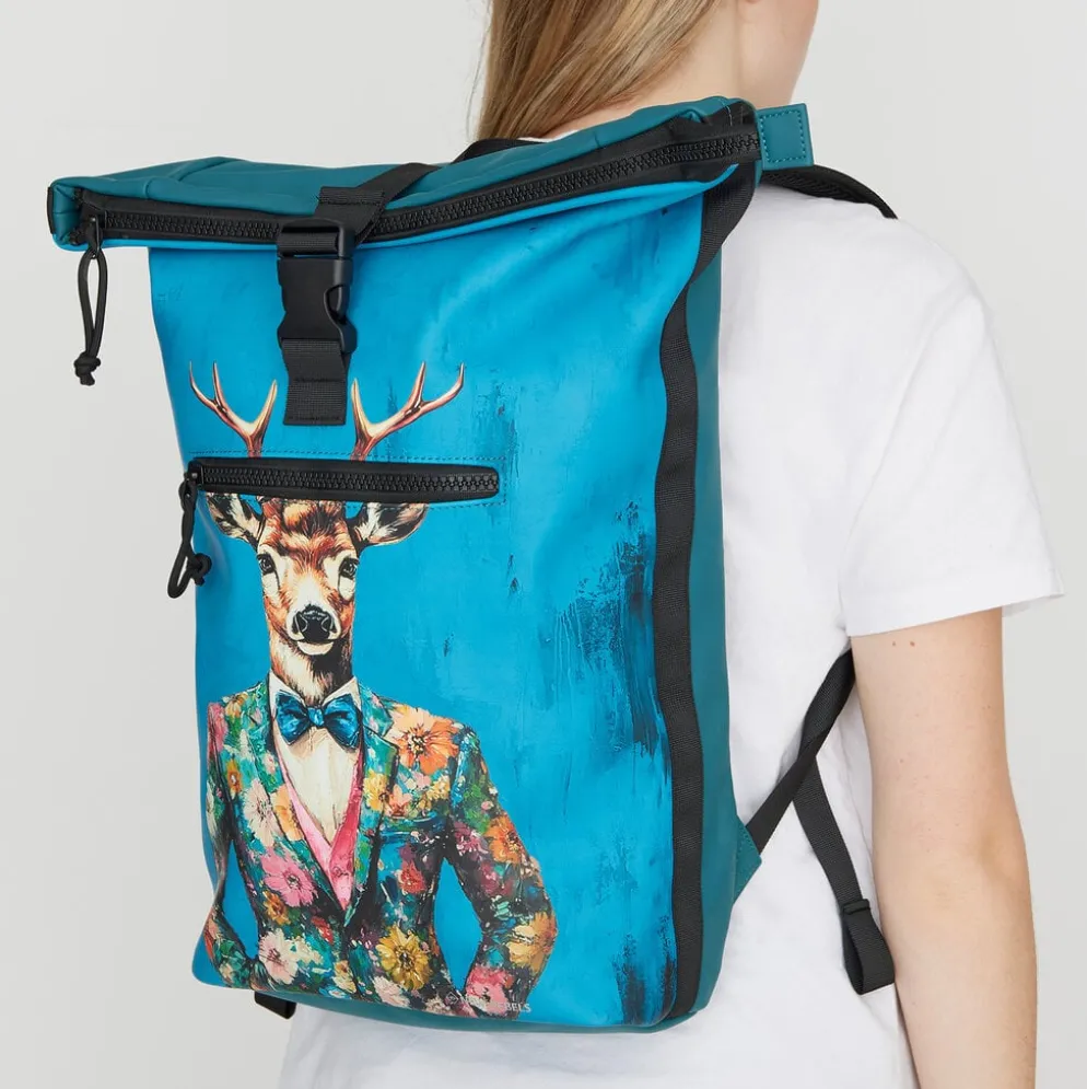 New Rebels Mart Art - New York Dressed Deer Rolltop Backpack 16L