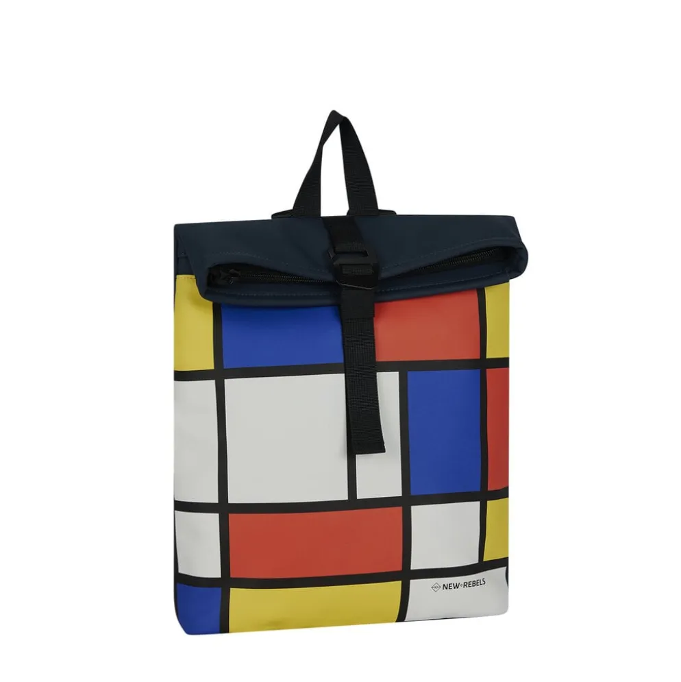New Rebels Mart Art Los Angeles Mondriaan Mini 7L Rugzak Rolltop Waterafstotend