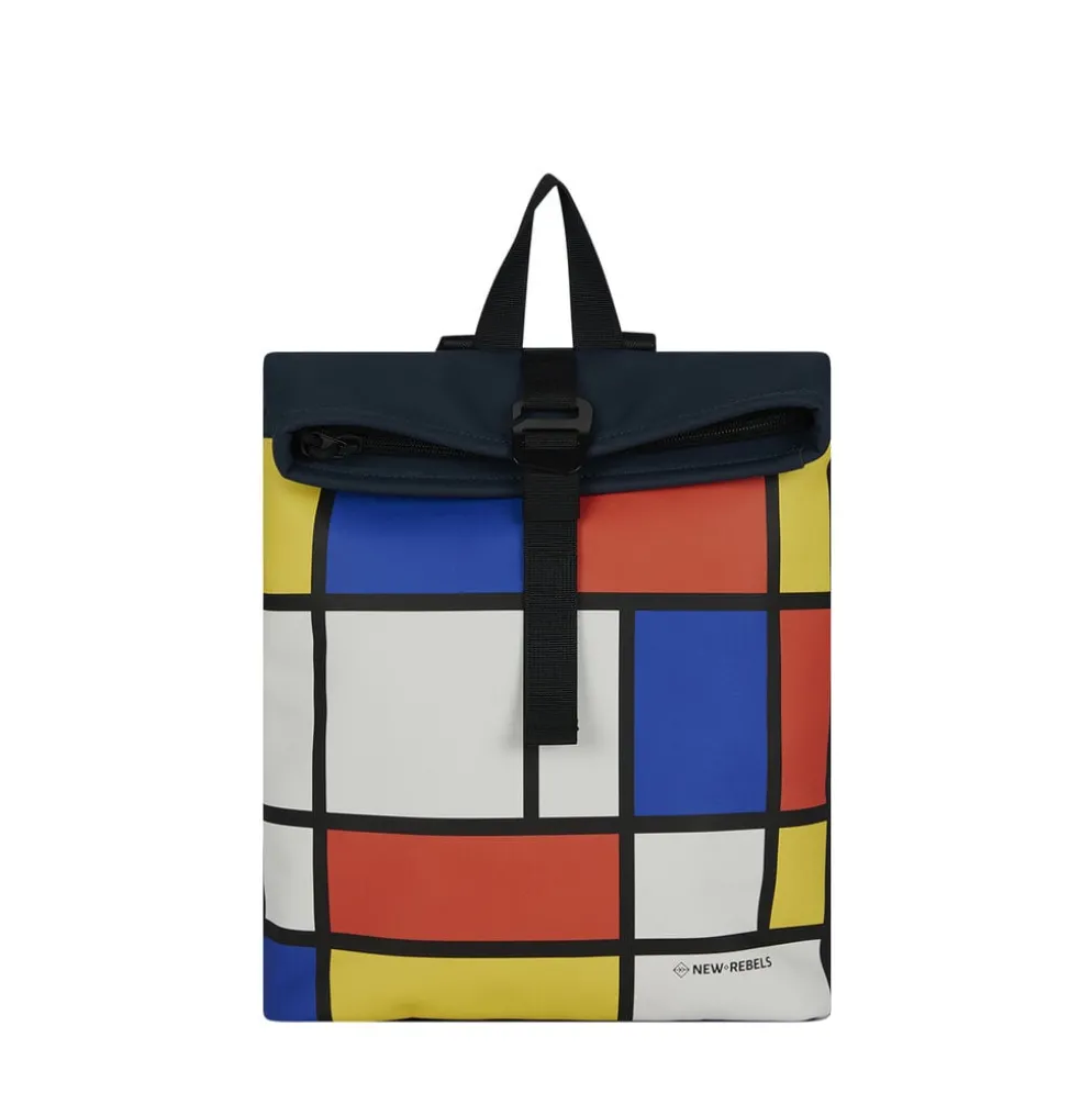 New Rebels Mart Art Los Angeles Mondriaan Mini 7L Rugzak Rolltop Waterafstotend