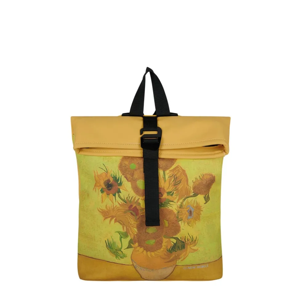 New Rebels Mart Art Los Angeles Zonnebloem Mini 7L Rugzak Rolltop Waterafstotend