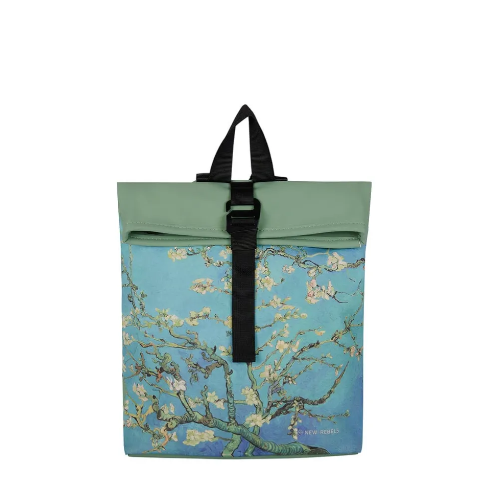 New Rebels Mart Art Los Angeles Amandelbloesem Mini 7L Rugzak Rolltop Waterafstotend