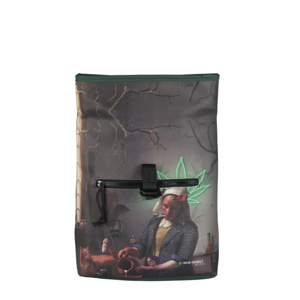 New Rebels Mart Art Los Angeles Melkmeisje Mini 7L Rugzak Rolltop Waterafstotend