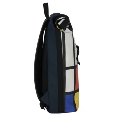 New Rebels Mart Art New York Mondriaan 21L Rugzak Rolltop Waterafstotend Laptop 15.6