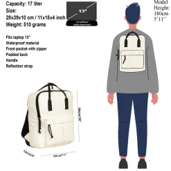 New Rebels Mart Chicago Off White 17L Rugtas Waterafstotend Laptop 13