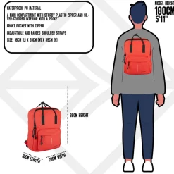 New Rebels Mart Chicago Rood 17L Rugtas Waterafstotend Laptop 13