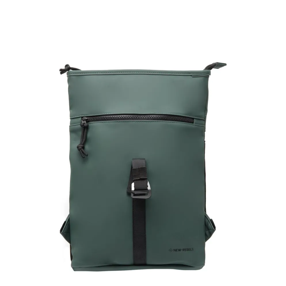 New Rebels Mart Los Angeles Donkergroen 7L Rolltop Rugzak Waterafstotend