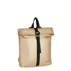 New Rebels Mart Los Angeles Metallic Goud Mini 7L Rolltop Rugzak Waterafstotend