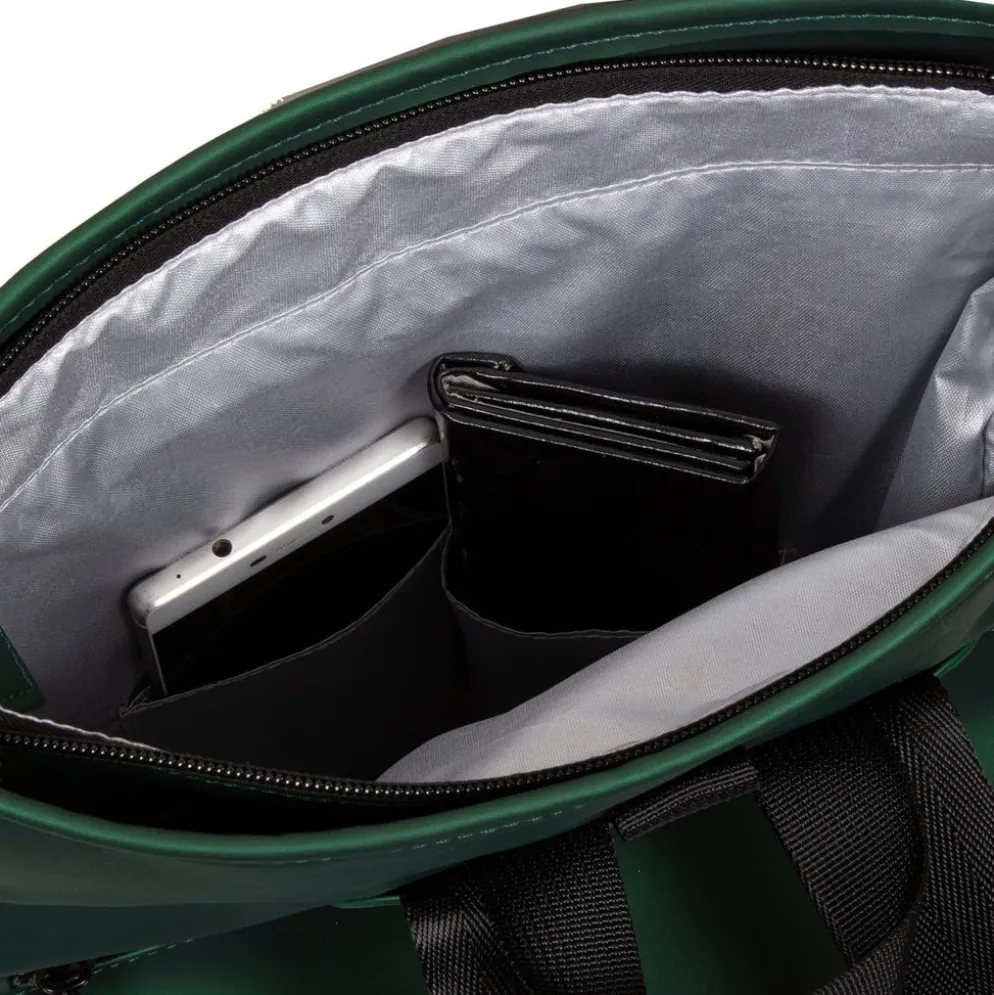 New Rebels Mart Los Angeles Metallic Groen 7L Rolltop Rugzak Waterafstotend