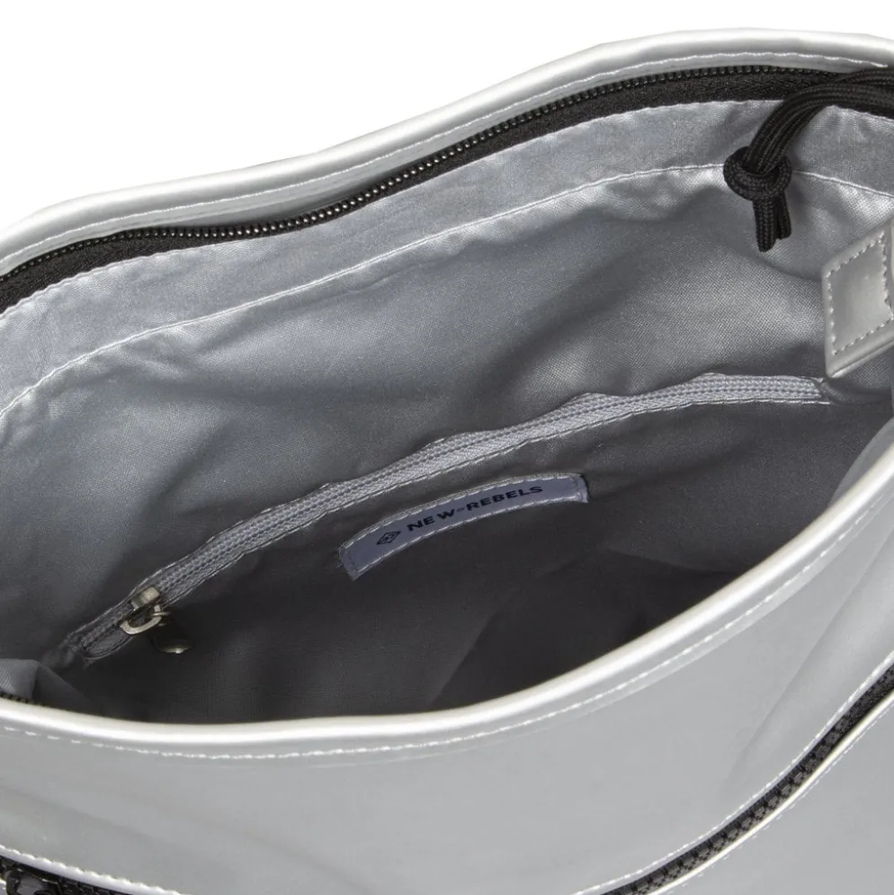 New Rebels Mart Los Angeles Metallic Zilver 7L Rolltop Rugzak Waterafstotend