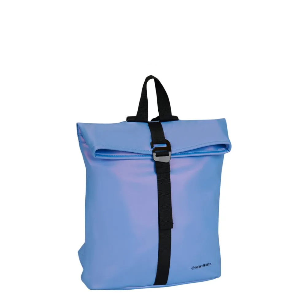 New Rebels Mart Los Angeles Metallic Lichtpaars Mini 7L Rolltop Rugzak Waterafstotend