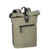 New Rebels Mart New York Taupe 21L Rugtas Rolltop Waterafstotend Laptop 15.6"