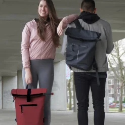 New Rebels Mart New York Burgundy 21L Rugtas Rolltop Waterafstotend Laptop 15.6