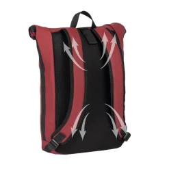 New Rebels Mart New York Burgundy 21L Rugtas Rolltop Waterafstotend Laptop 15.6