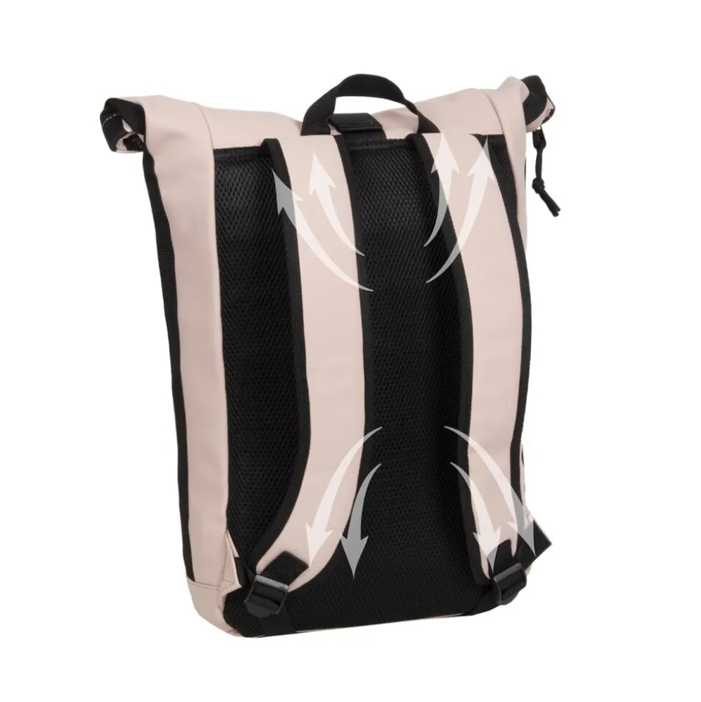 New Rebels Mart New York Oudroze 21L Rugtas Rolltop Waterafstotend Laptop 15.6"