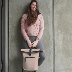 New Rebels Mart New York Oudroze 21L Rugtas Rolltop Waterafstotend Laptop 15.6