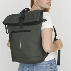 New Rebels Mart New York Nachtgroen 21L Rugtas Rolltop Waterafstotend Laptop 15.6"