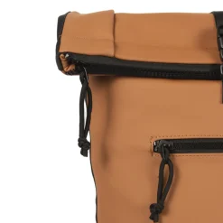 New Rebels Mart New York Cognac 21L Rugtas Rolltop Waterafstotend Laptop 15.6