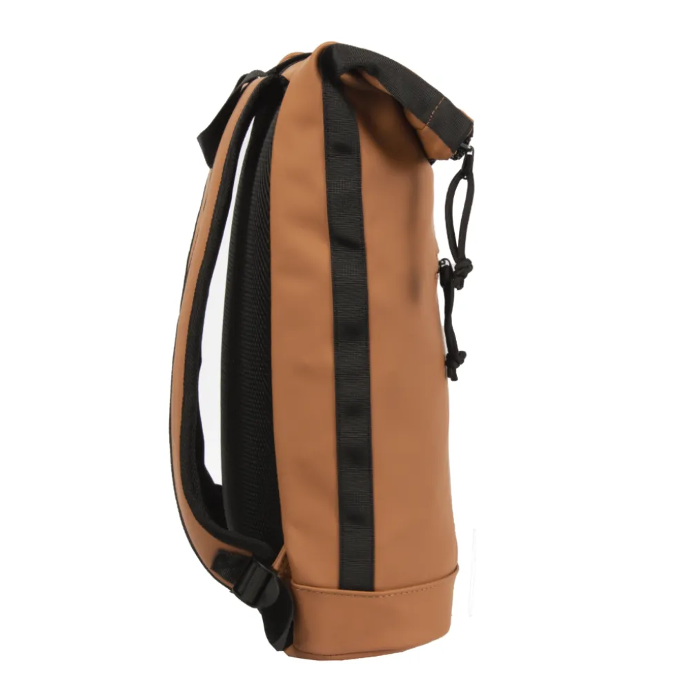 New Rebels Mart New York Cognac 21L Rugtas Rolltop Waterafstotend Laptop 15.6"