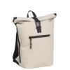 New Rebels Mart New York Beige 21L Rugtas Rolltop Waterafstotend Laptop 15.6"