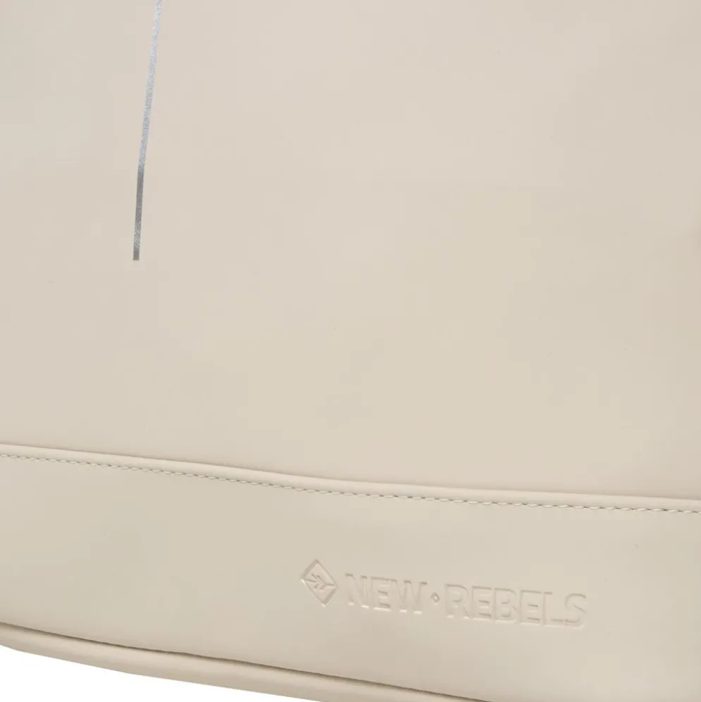 New Rebels Mart New York Beige 21L Rugtas Rolltop Waterafstotend Laptop 15.6"