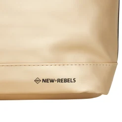 New Rebels Mart New York Metallic Goud 21L Rugzak Rolltop Waterafstotend Laptop 15.6