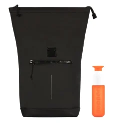 New Rebels Mart New York Zwart 21L Rugzak Rolltop Waterafstotend Laptop 15.6