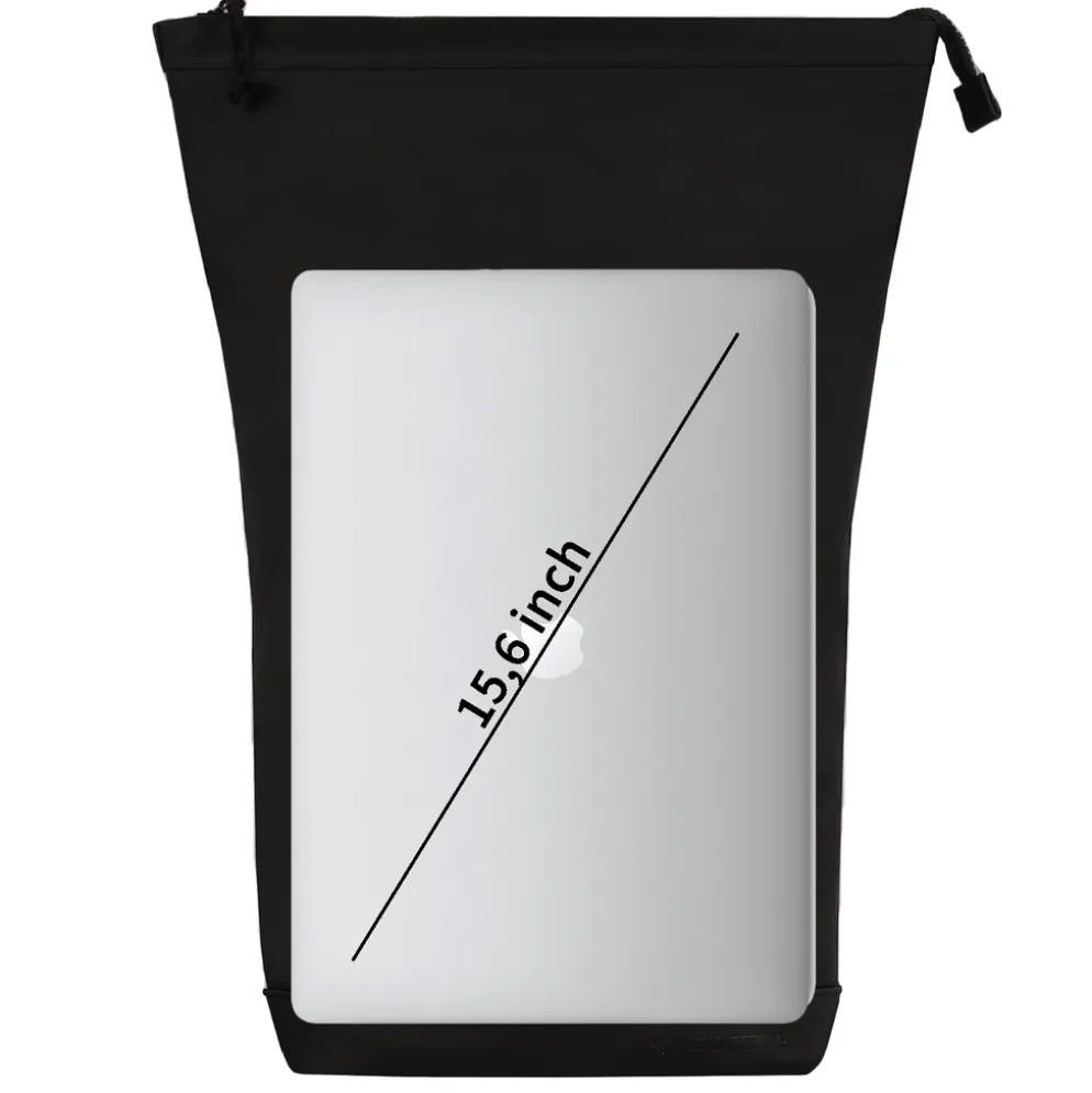 New Rebels Mart New York Zwart 21L Rugzak Rolltop Waterafstotend Laptop 15.6"