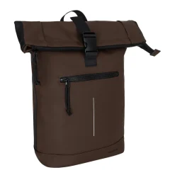 New Rebels Mart New York Mocca 21L Rugzak Rolltop Waterafstotend Laptop 15.6"