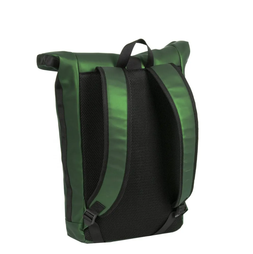 New Rebels Mart New York Metallic Groen 21L Rugtas Rolltop Waterafstotend Laptop 15.6"
