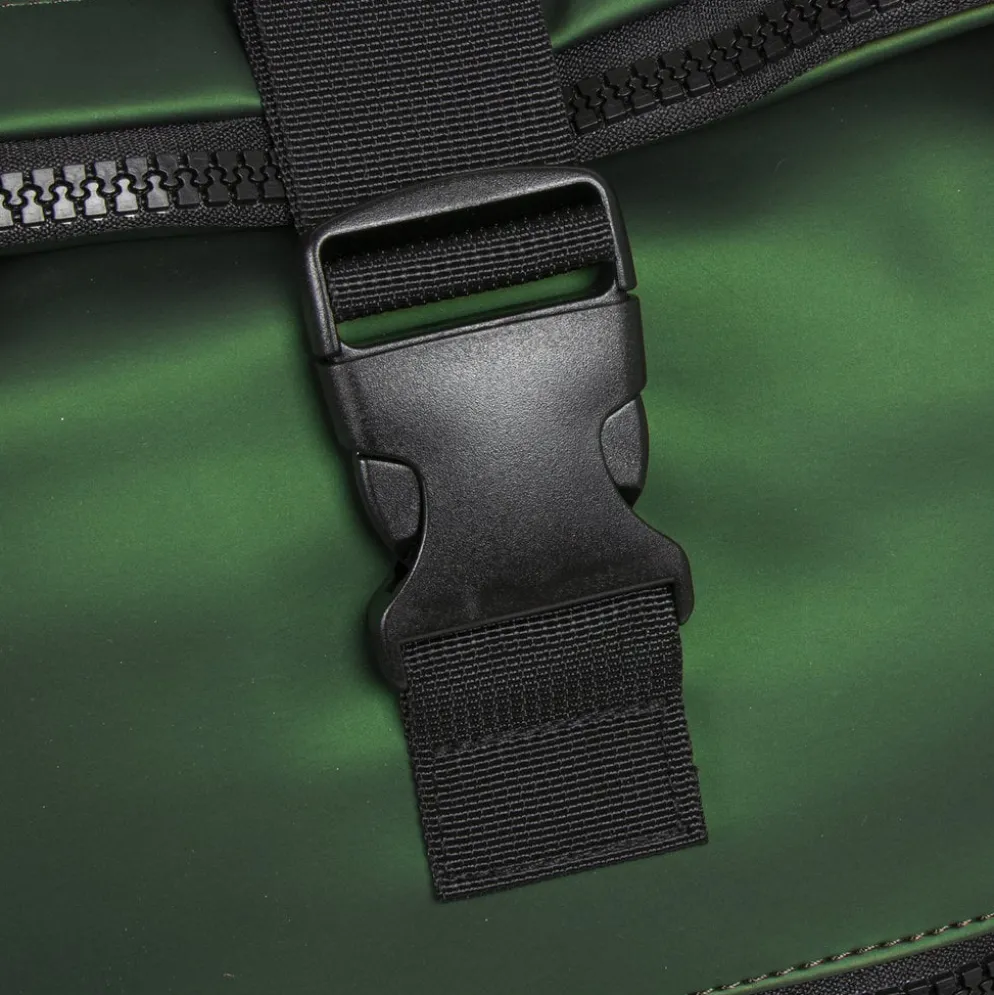 New Rebels Mart New York Metallic Groen 21L Rugtas Rolltop Waterafstotend Laptop 15.6"