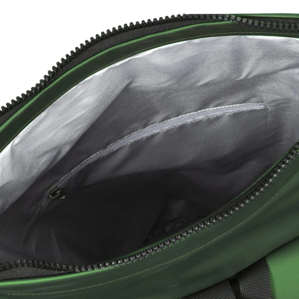 New Rebels Mart New York Metallic Groen 21L Rugtas Rolltop Waterafstotend Laptop 15.6"