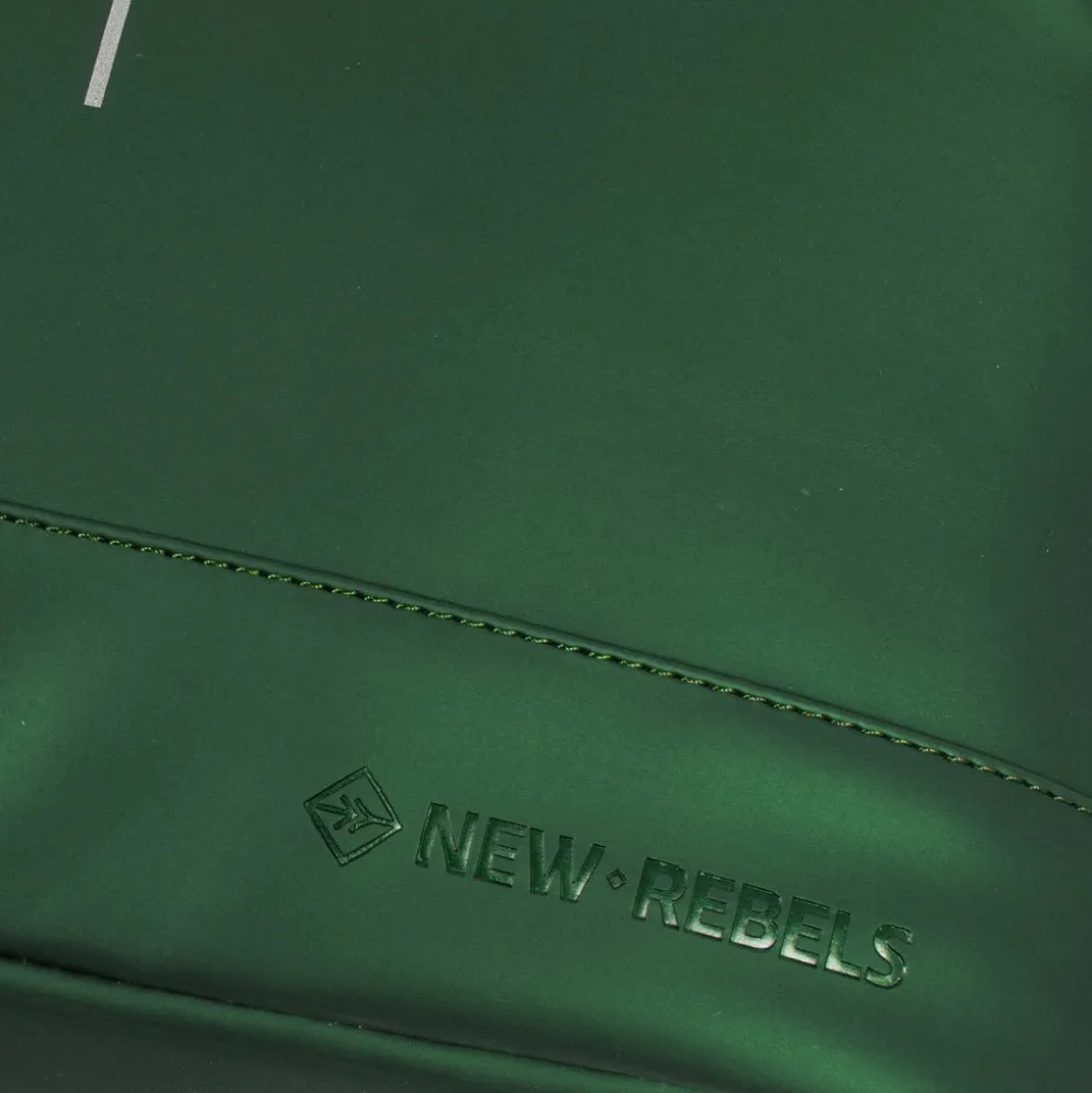 New Rebels Mart New York Metallic Groen 21L Rugtas Rolltop Waterafstotend Laptop 15.6"