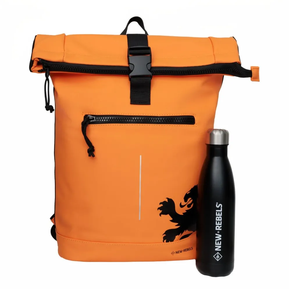 New Rebels Mart New York WK Matchpack Limited Edition Oranje Rolltop Rugzak 17-21L Laptop 15.6” Waterafstotend