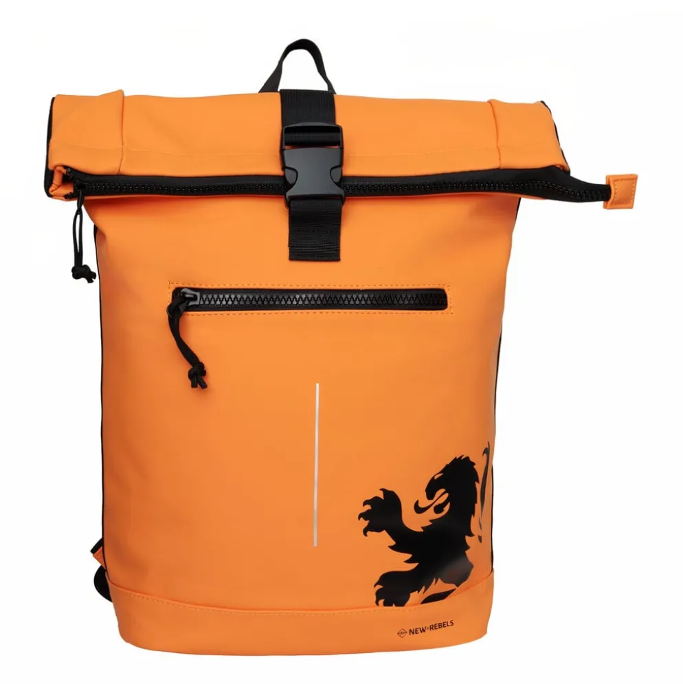 New Rebels Mart New York WK Matchpack Limited Edition Oranje Rolltop Rugzak 17-21L Laptop 15.6” Waterafstotend