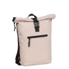 New Rebels Mart New York Zacht Roze 21L Rugtas Rolltop Waterafstotend Laptop 15.6"
