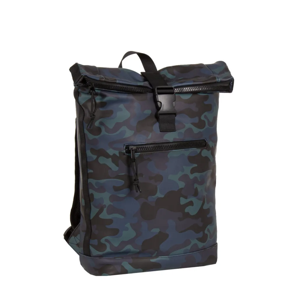 New Rebels Mart New York Camouflage Army Donker 21L Rugtas Rolltop Waterafstotend Laptop 15.6"