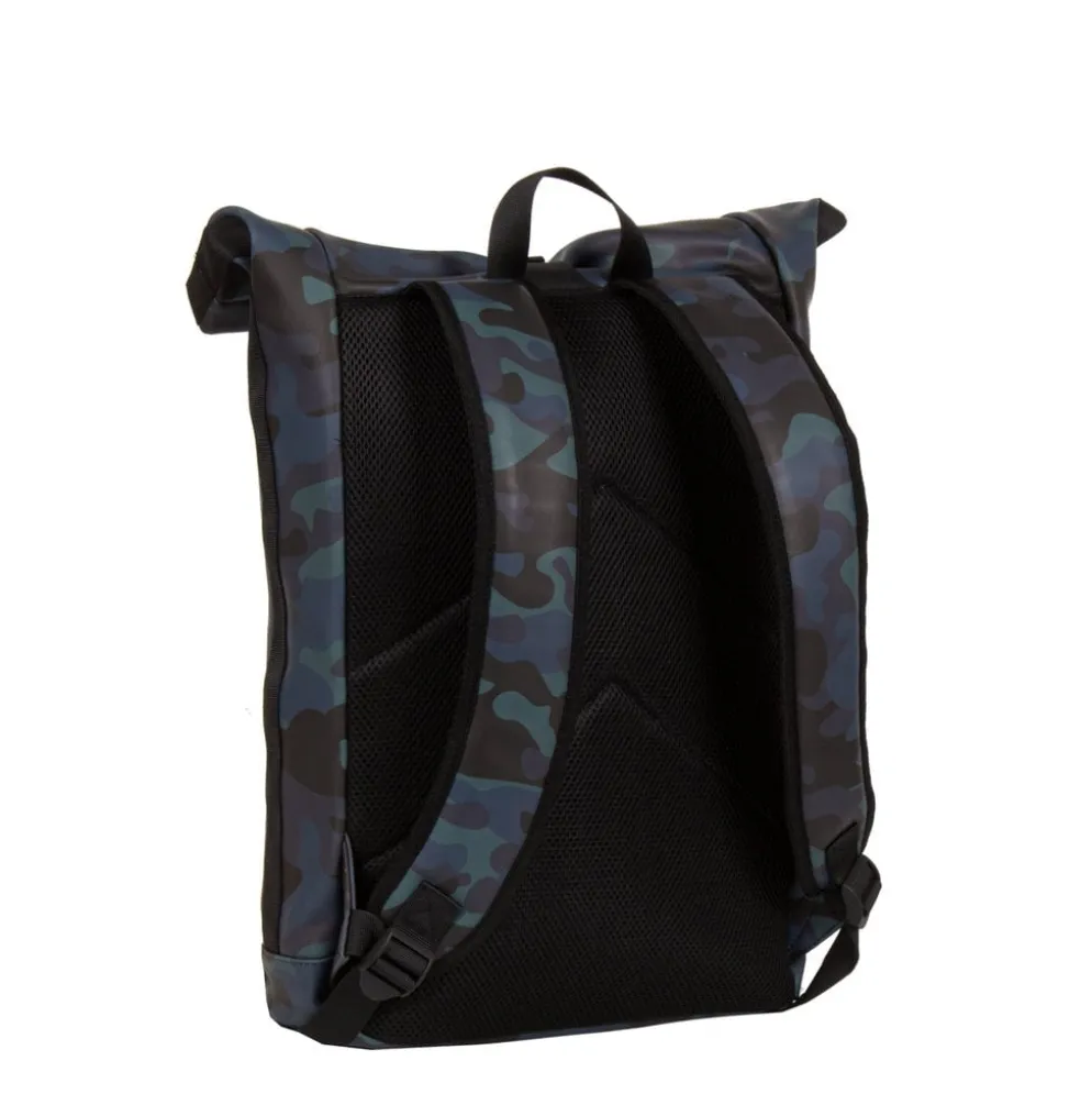 New Rebels Mart New York Camouflage Army Donker 21L Rugtas Rolltop Waterafstotend Laptop 15.6"