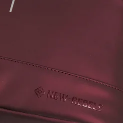 New Rebels Mart New York Metallic Burgundy 21L Rugtas Waterafstotend Laptop 15.6