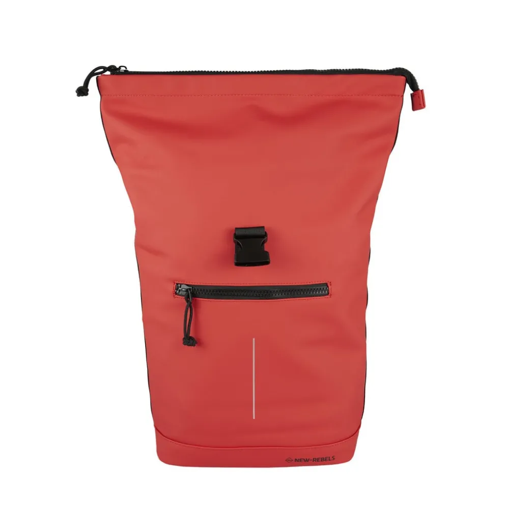 New Rebels Mart New York Rood 21L Rugtas Rolltop Waterafstotend Laptop 15.6"