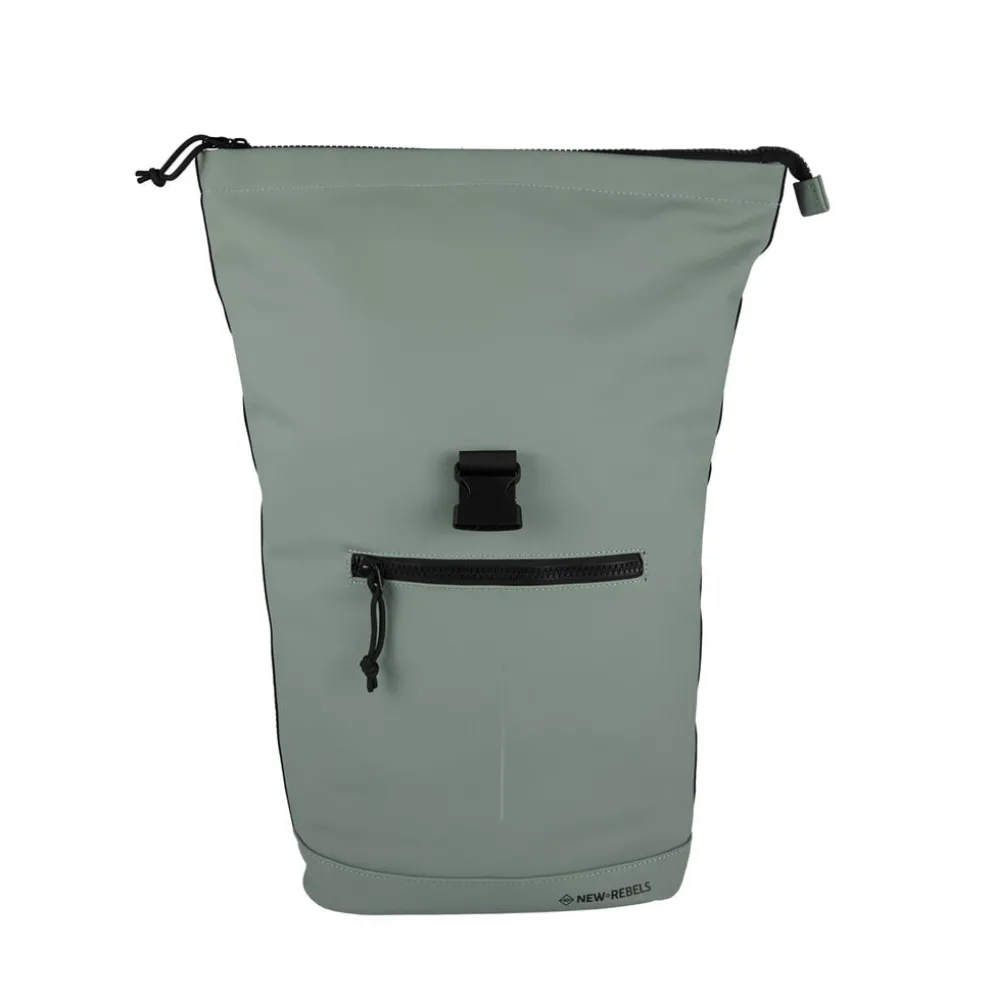 New Rebels Mart New York Salie Groen 21L Rugtas Rolltop Waterafstotend Laptop 15.6"
