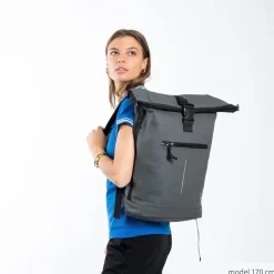 New Rebels Mart New York Antraciet 21L Rugzak Rolltop Waterafstotend Laptop 15.6