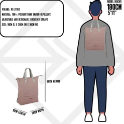 New Rebels Matteo Trenton Oudroze 18L Rugzak Shopper Waterafstotend