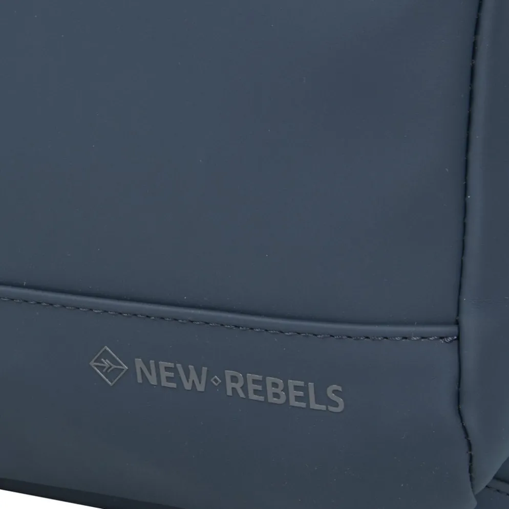 New Rebels Miami Rugzak 9L Waterafstotende Laptop Rugtas 13 inch Schooltas en Werktas van PU Comfortabel Navy