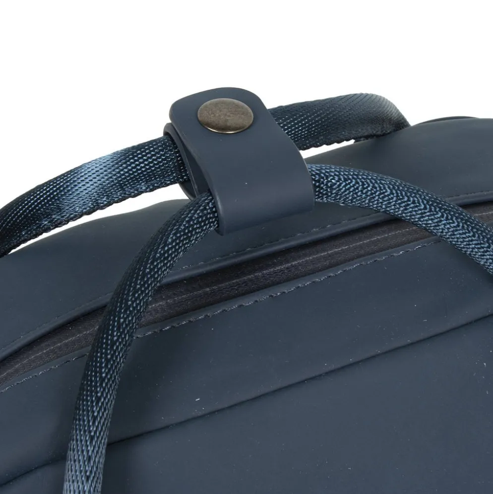 New Rebels Miami Rugzak 9L Waterafstotende Laptop Rugtas 13 inch Schooltas en Werktas van PU Comfortabel Navy