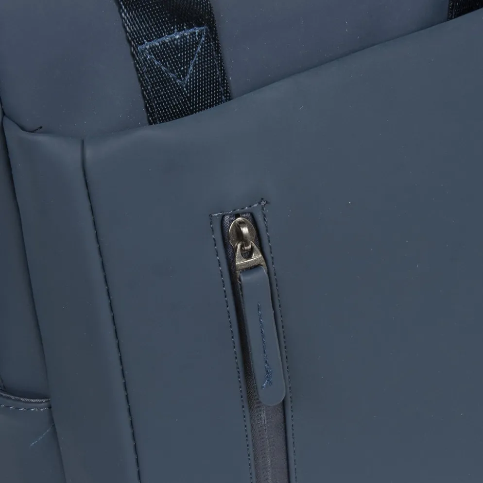 New Rebels Miami Rugzak 9L Waterafstotende Laptop Rugtas 13 inch Schooltas en Werktas van PU Comfortabel Navy