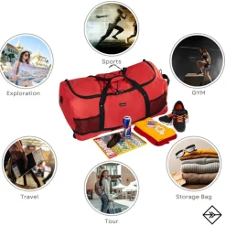 New Rebels Nevada Newark Rood 110L Rollable Trolley Weekendtas Waterafstotend