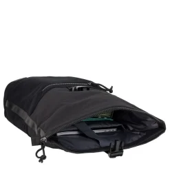 New Rebels New York Ribbi Rolltop Rugzak 17-21L Schooltas & Werktas Ribstof Laptop Rugtas 15.6 inch Zwart