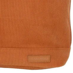 New Rebels New York Ribbi Rolltop Rugzak 17-21L Schooltas & Werktas Ribstof Laptop Rugtas 15.6 inch Oranje coffee bruin