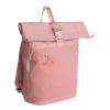 New Rebels New York Ribbi Rolltop Rugzak 17-21L Schooltas & Werktas Ribstof Laptop Rugtas 15.6 inch Old Pink
